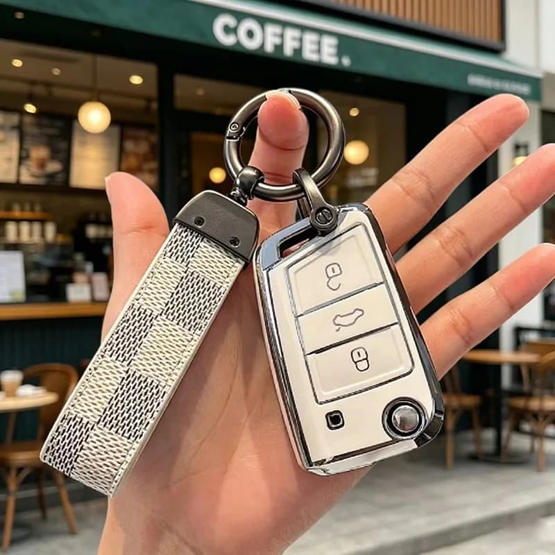 3 Buttons TPU Car Key Case Cover Fob for Volkswagen VW Golf 7 ALLTRACK MK7 Tiguan SEAT Ateca Leon FR 2 Ibiza Skoda Octavia