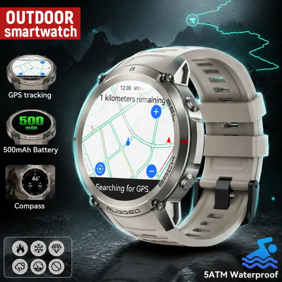 2026 Offline Map Men's Smart Watch 5ATM Waterproof GPS Navigation Compass Altimetert 170+ Sports Bracelet Men Smartwatch Women