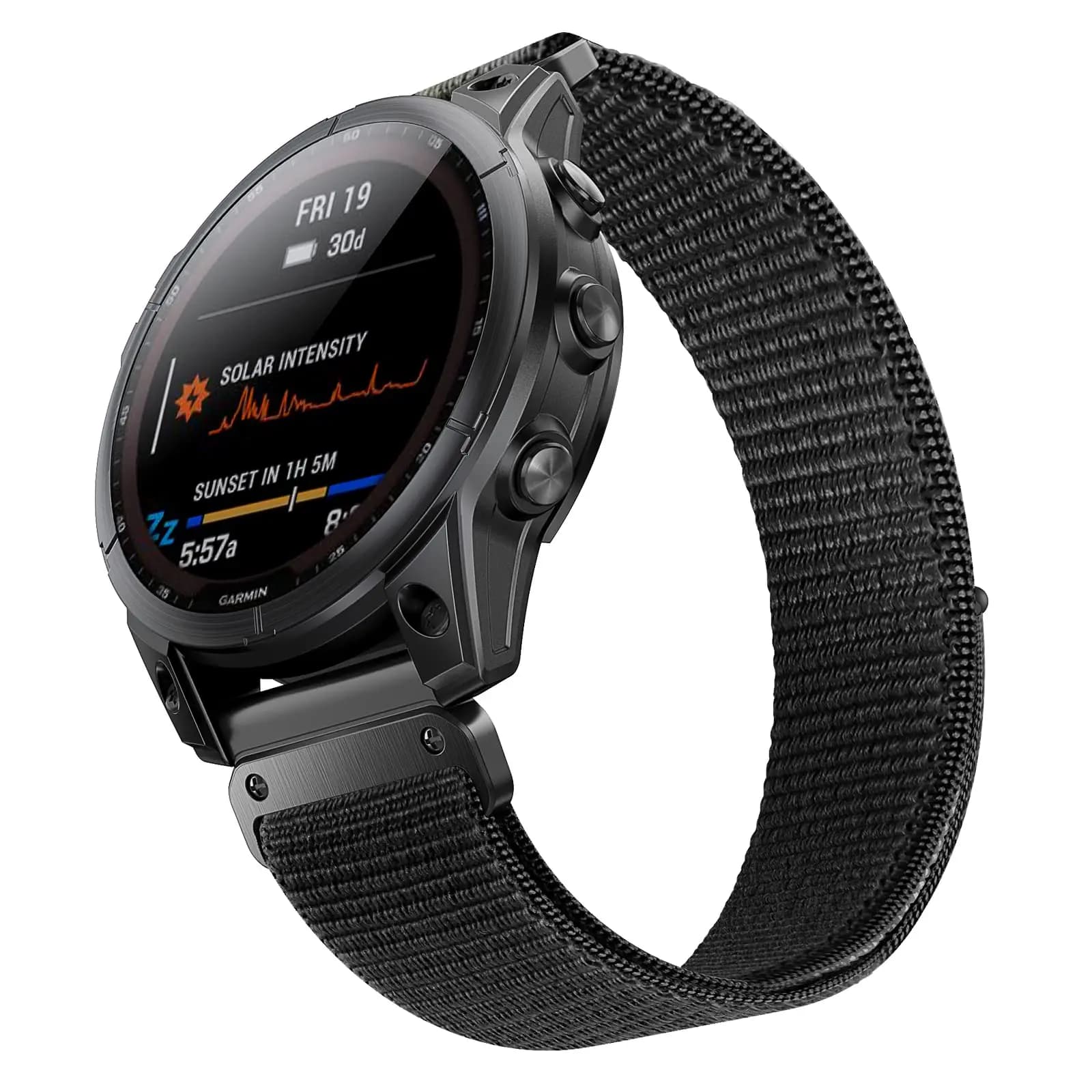QuickFit 20mm 22mm 26mm cinturino in nylon velcro per Garmin Fenix 8/E 7X 7S 6 6X 7 Pro 5X, Epix 2 Pro, Fenix 8 E 42mm 47mm 51mm