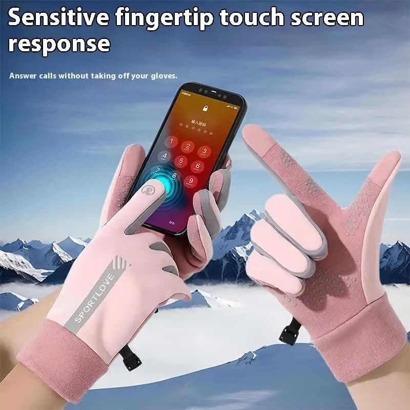 New 1 pair winter gloves for women's thermal gloves waterproof for cold season, hot gloves for cycling, snow, touchscreen fingers