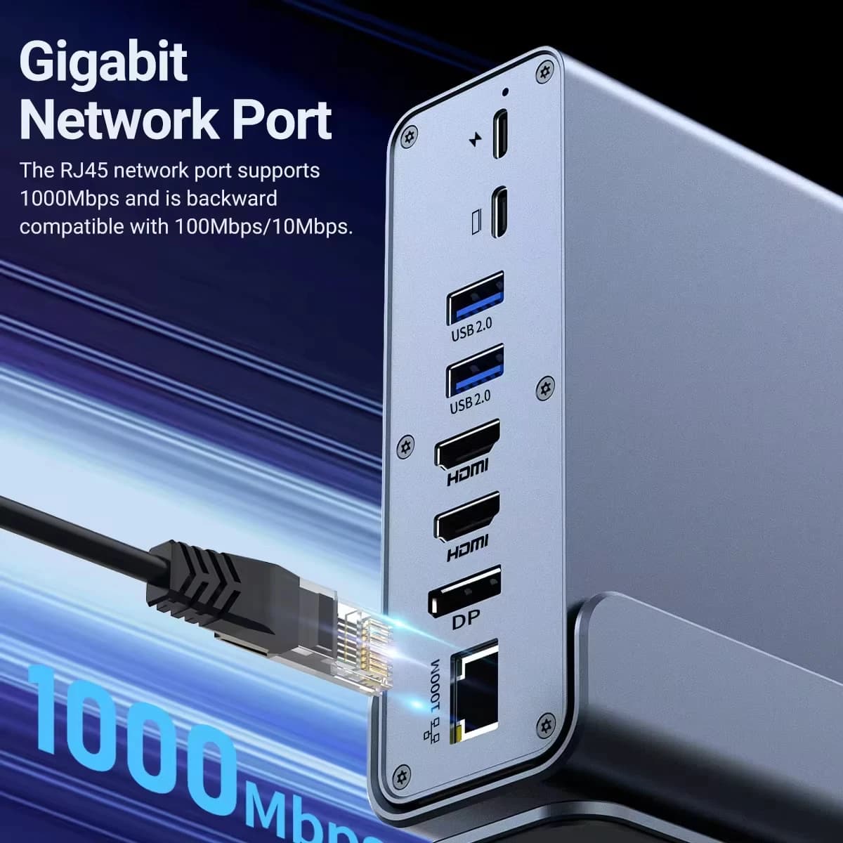 Rotating Base MST Three Screen Abnormal Display 15 In1 Docking Station HD 4K60hz DP Expansion USB3.1 10G USB C Hub