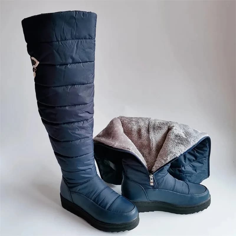 Women's Women's High Snow Boots 2025 Winter Shoes Platform Boots On Women's Knee Waterproof Fur Shoes Women's Fashion
