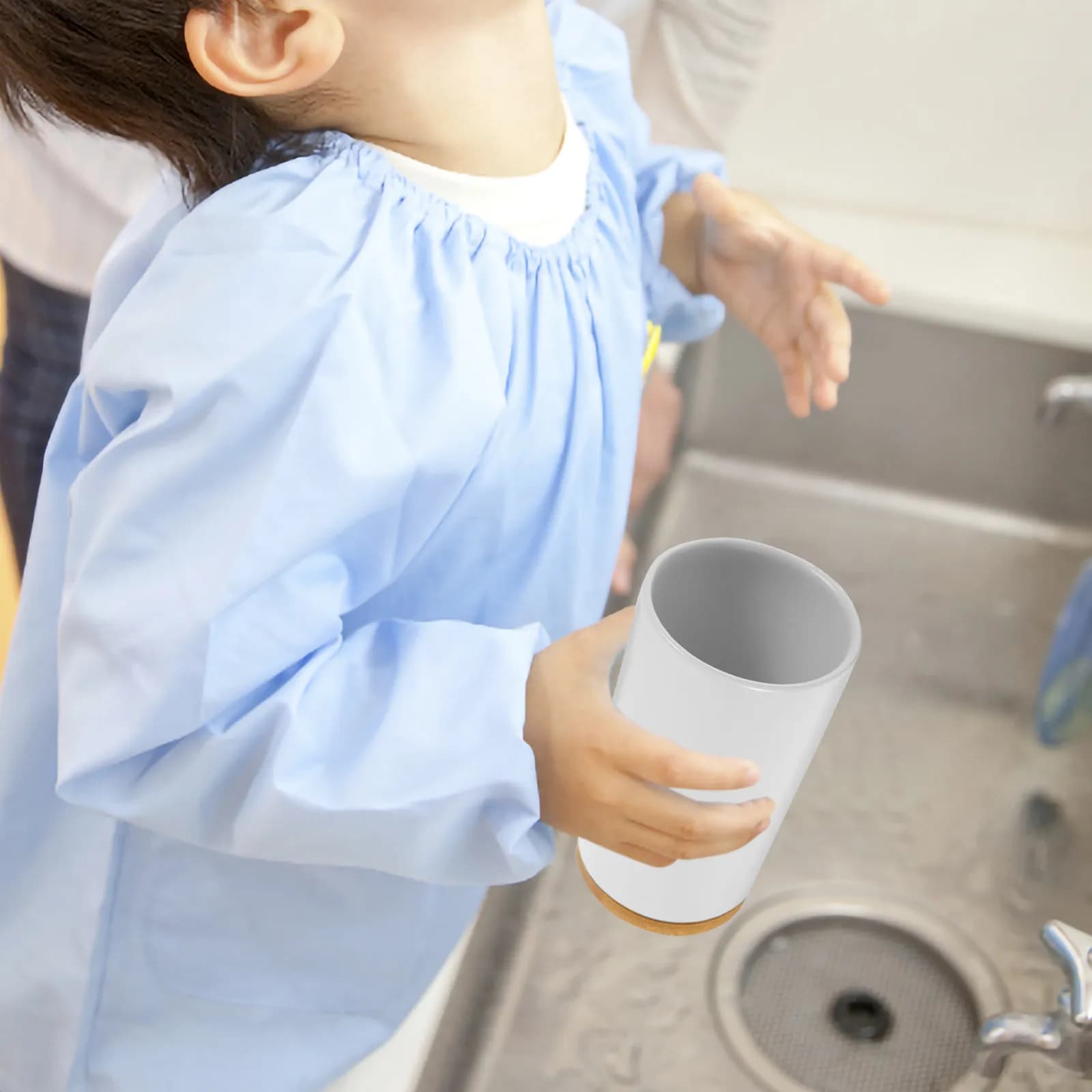 Portaspazzolino in Ceramica da Bagno, Contenitore Cilindrico per Dentifricio, Tazza Multiuso per Bere e Portaspazzolino