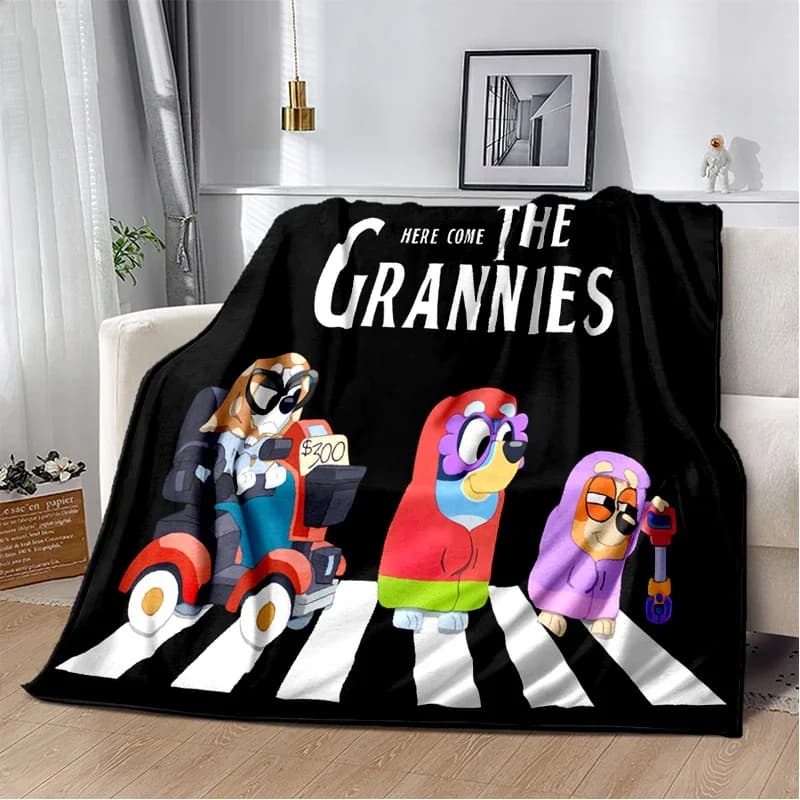 Nuova Coperta per Bambini con Personaggi Bluey, Morbida Coperta Decorativa per Casa, Camera da Letto, Divano, Viaggio, Regalo per Bambini