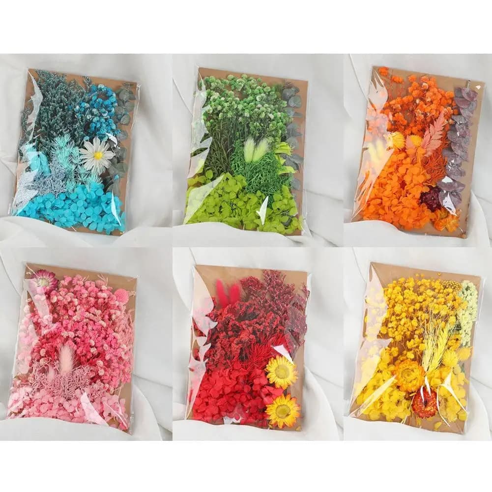 Preserved and Dry Natural Orthodox Flowers Set for Epoxy Resin, Candles and Creative Floral Kits Fai-da- ♪