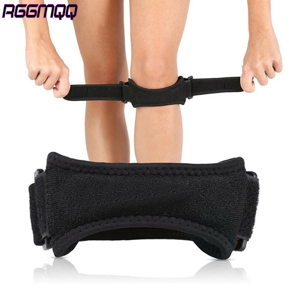 Ginocchiera da 2 pezzi - Stabilizzatore rotuleo per corsa, artrite e sport - Supporto menisco/ACL regolabile (escursionismo, basket)