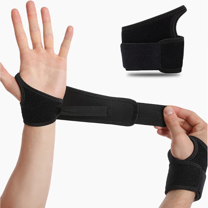 Supporto Regolabile per Polso - Fascia Compressiva Sportiva per Sindrome del Tunnel Carpale, Artrite, Sollievo dal Dolore, Lavoro e Sport
