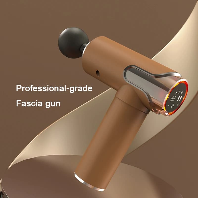 Mini Fascia Gun Professional Muscle Relaxation LCD Display Massage Gun Multi Massage Head Fascia Gun