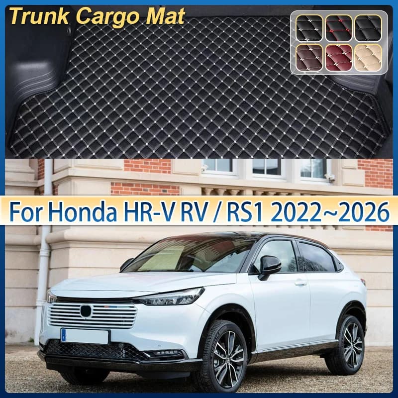 Custom Leather Luggage Carpet for Honda HR-V RV RS1 2022~2026 global version, protective carpet for loading compartment, accessories