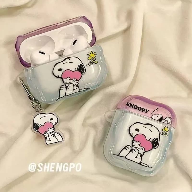 Anime Snoopy Headset Case Is Suitable for Airpodspro2 Generation Wireless Bluetooth Headset Case Airpods4 Generation New Model