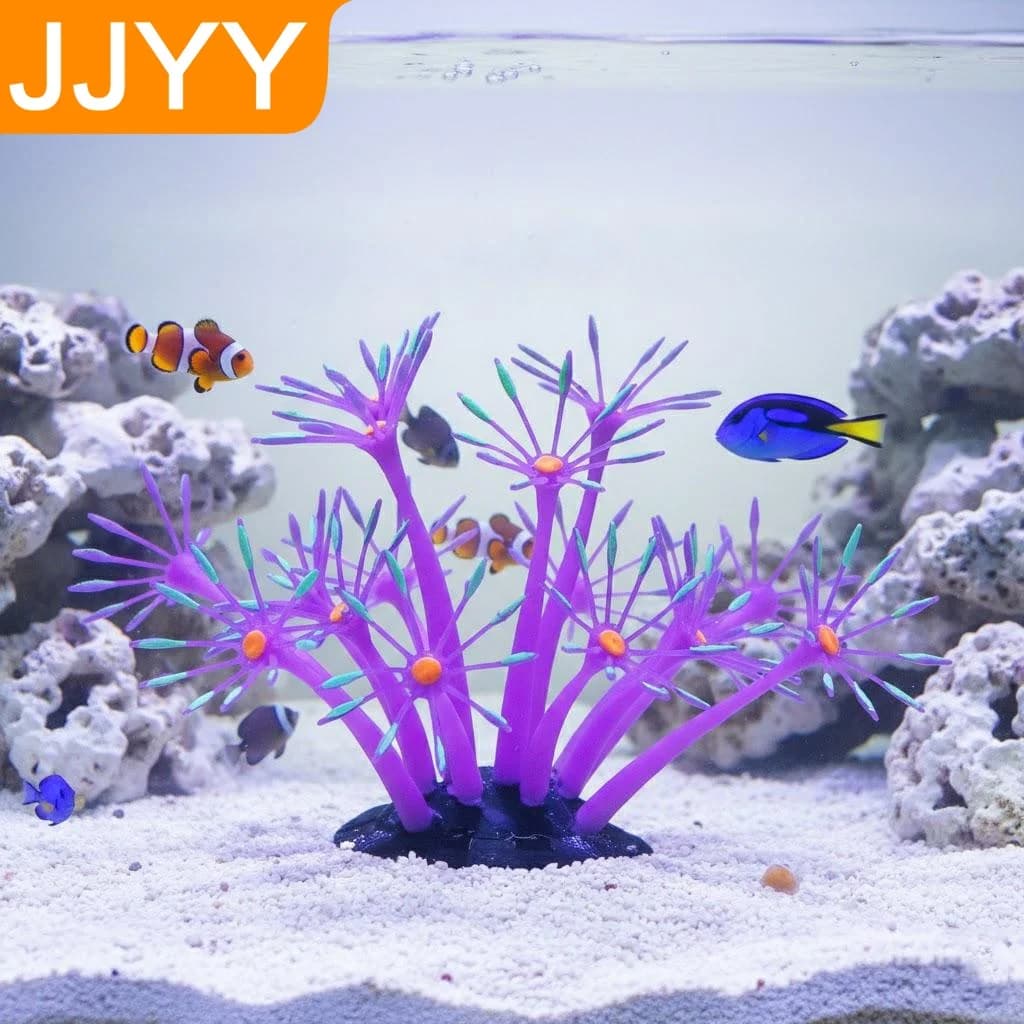 Ornament Bright Coral Shape, Artificial Underwater Decoration, Aquarium Lighting, Aquatic Landscape Accessories