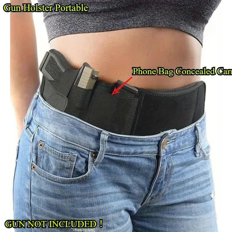 Fondina Tattica per Pistola da Cintura per Caccia e Fitness - Borsa Porta Telefono Nascosta Portatile per Difesa Personale