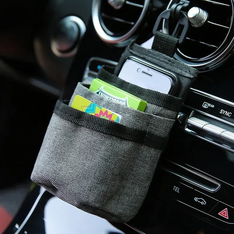 Scatola portaoggetti per Auto borsa Oxford supporto per appendere presa Vent Stowing Tidying In borsa a secchiello tascabile per telefono automatico accessori per Auto
