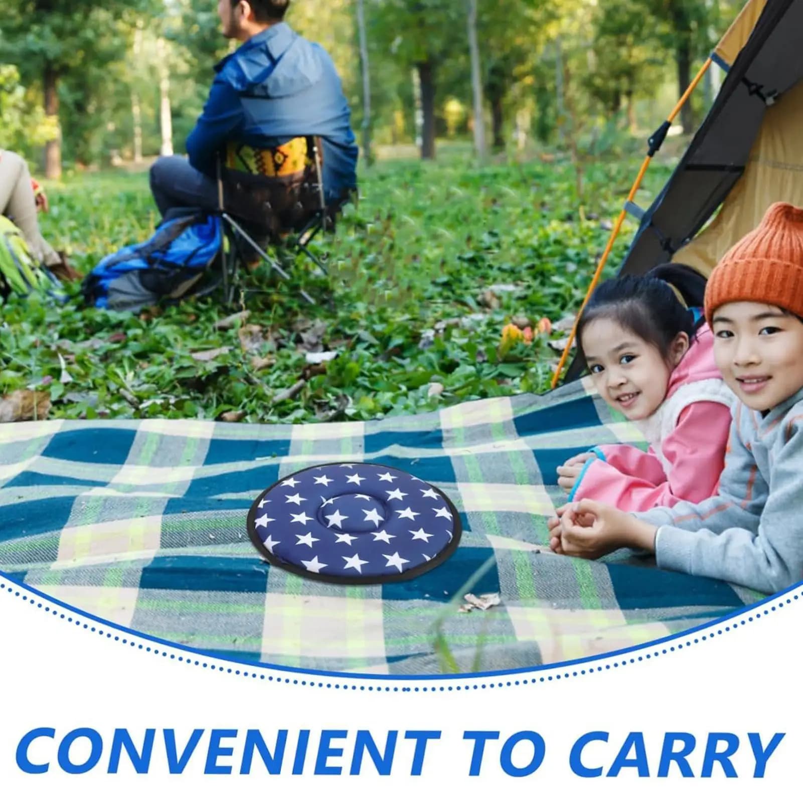 Cuscino per sedile per sedia Tappetino per sedile pieghevole multifunzionale per viaggi Tappetino per sgabello di supporto ergonomico per escursionismo Spiaggia Campeggio Picnic