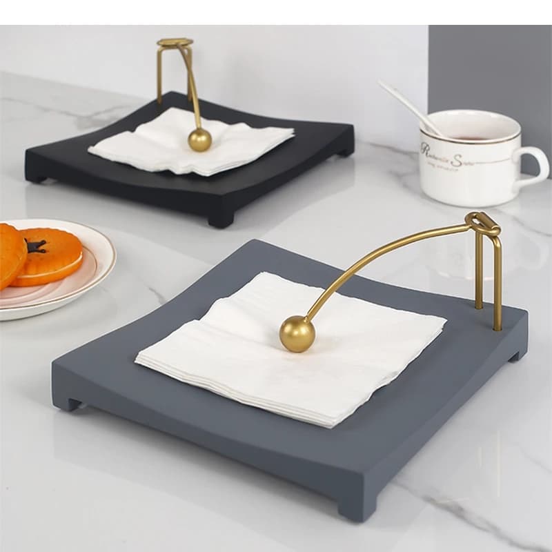 Porta asciugamani di carta in resina Porta tovaglioli quadrati semplici Porta fazzoletti da tavolo per la casa Scaffali Accessori per il bagno