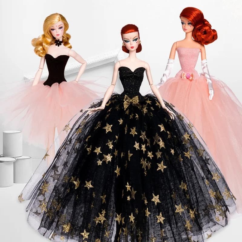 Xianxian Vestiti per le bambole Vestito 1/6 Anime BJD 32 centimetri Supermodel Vestiti per le bambole Accessori Abito in pizzo nero Set Ragazze Giocattoli fai da te da collezione