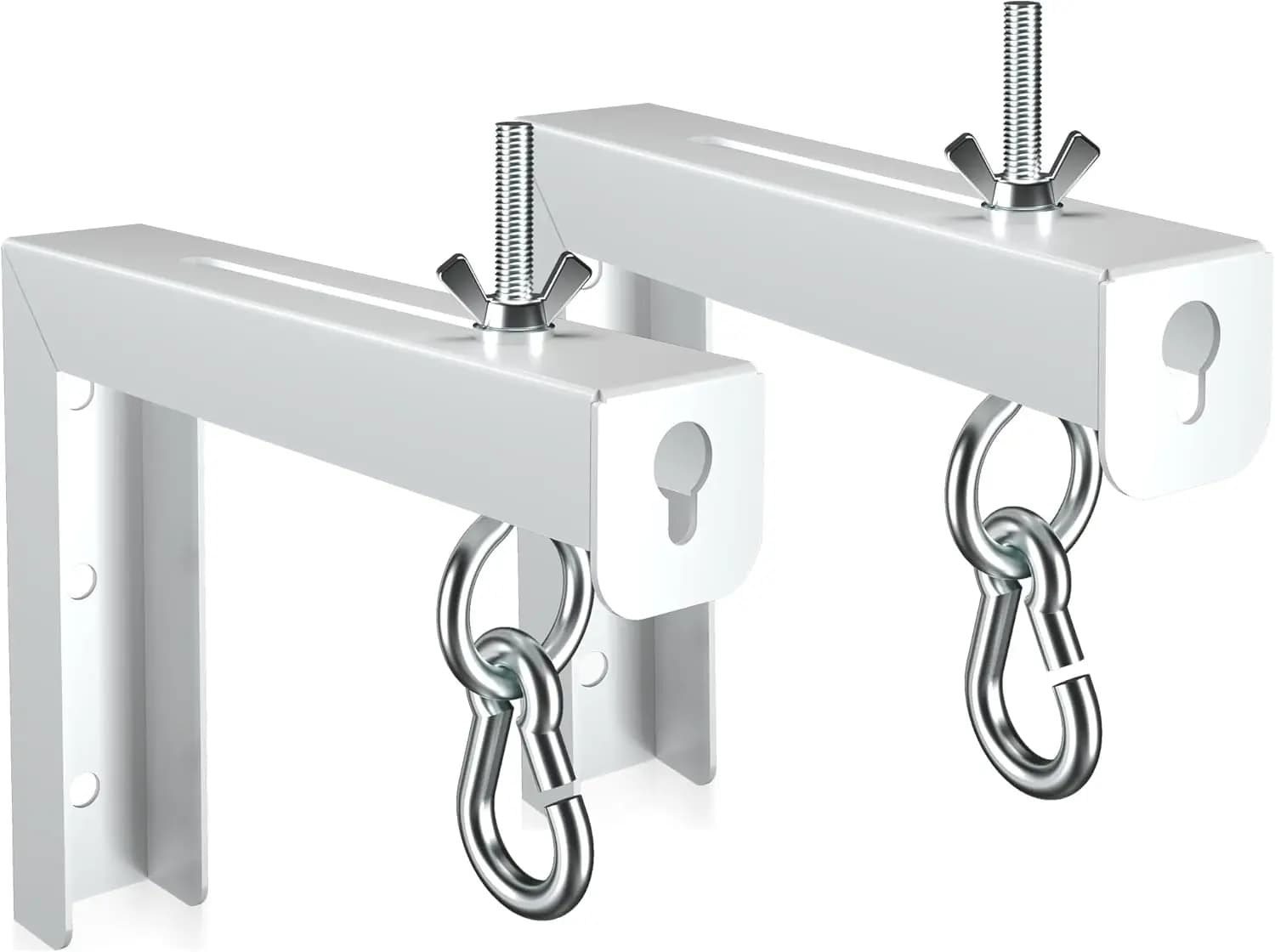 Supporto universale da parete e soffitto per schermo proiettore, staffa a L regolabile con gancio per home theater, supporta fino a 66 libbre