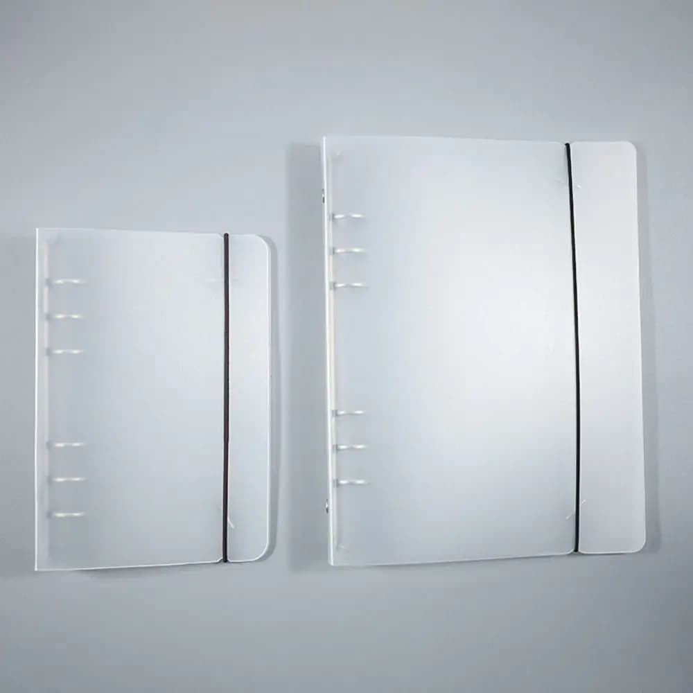 Cartella creativa A5/A6/A4/B5 Soft Shell coperchio raccoglitore ad anelli trasparente staccabile organizzatore di File portatile di grande capacità