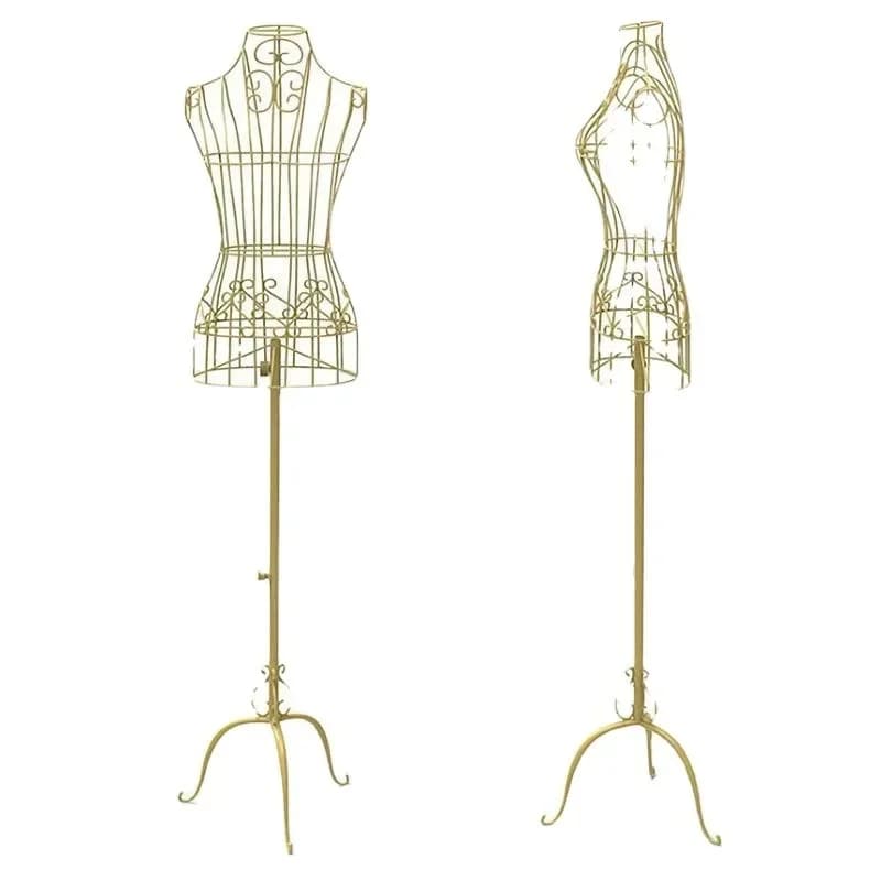 European wrought iron model rack female props wedding dress shooting clothing rack full body female hanger clothes display rack