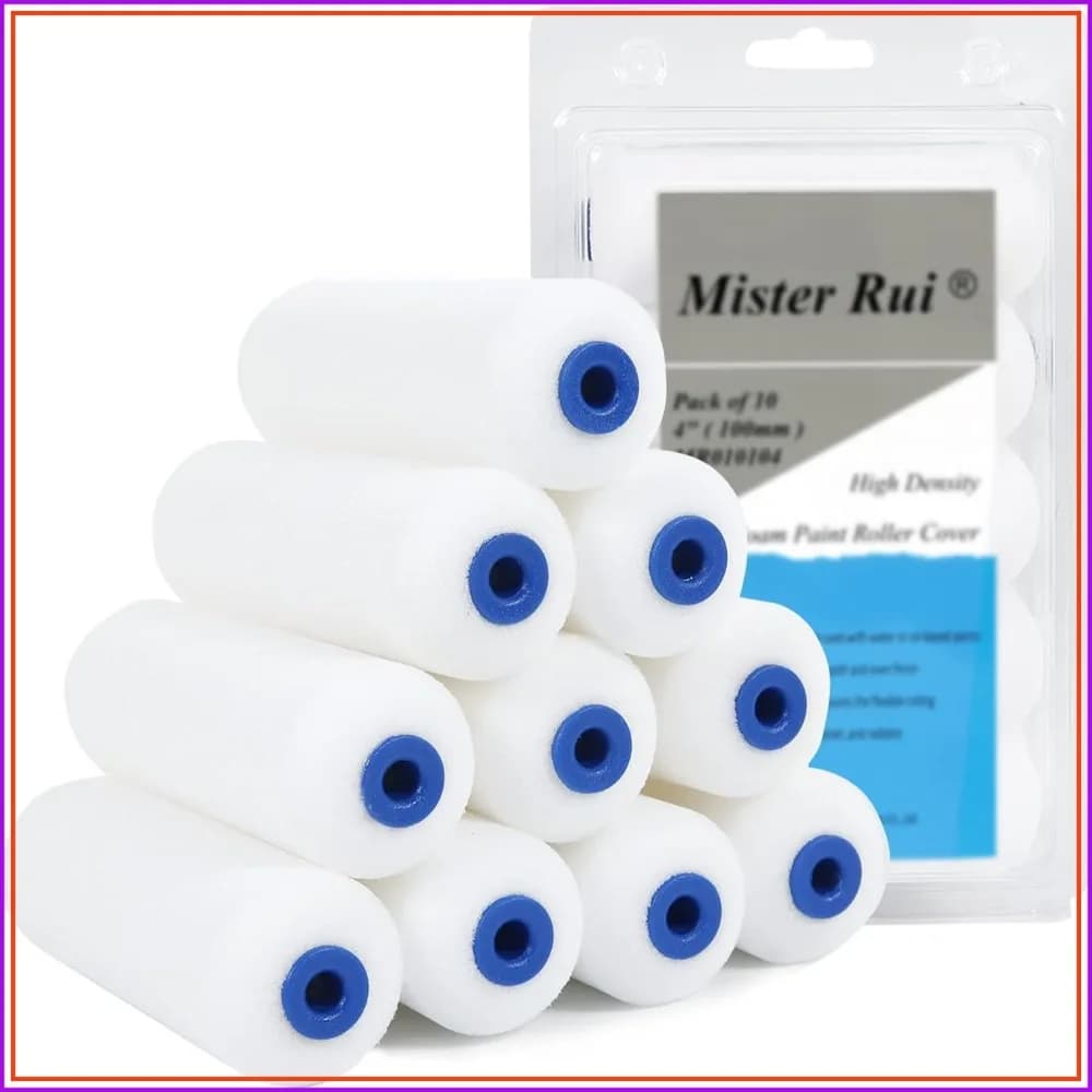 Foam Paint Roller 4 inch - Mini Roller for Walls, Cabinets, Cupboards, Doors