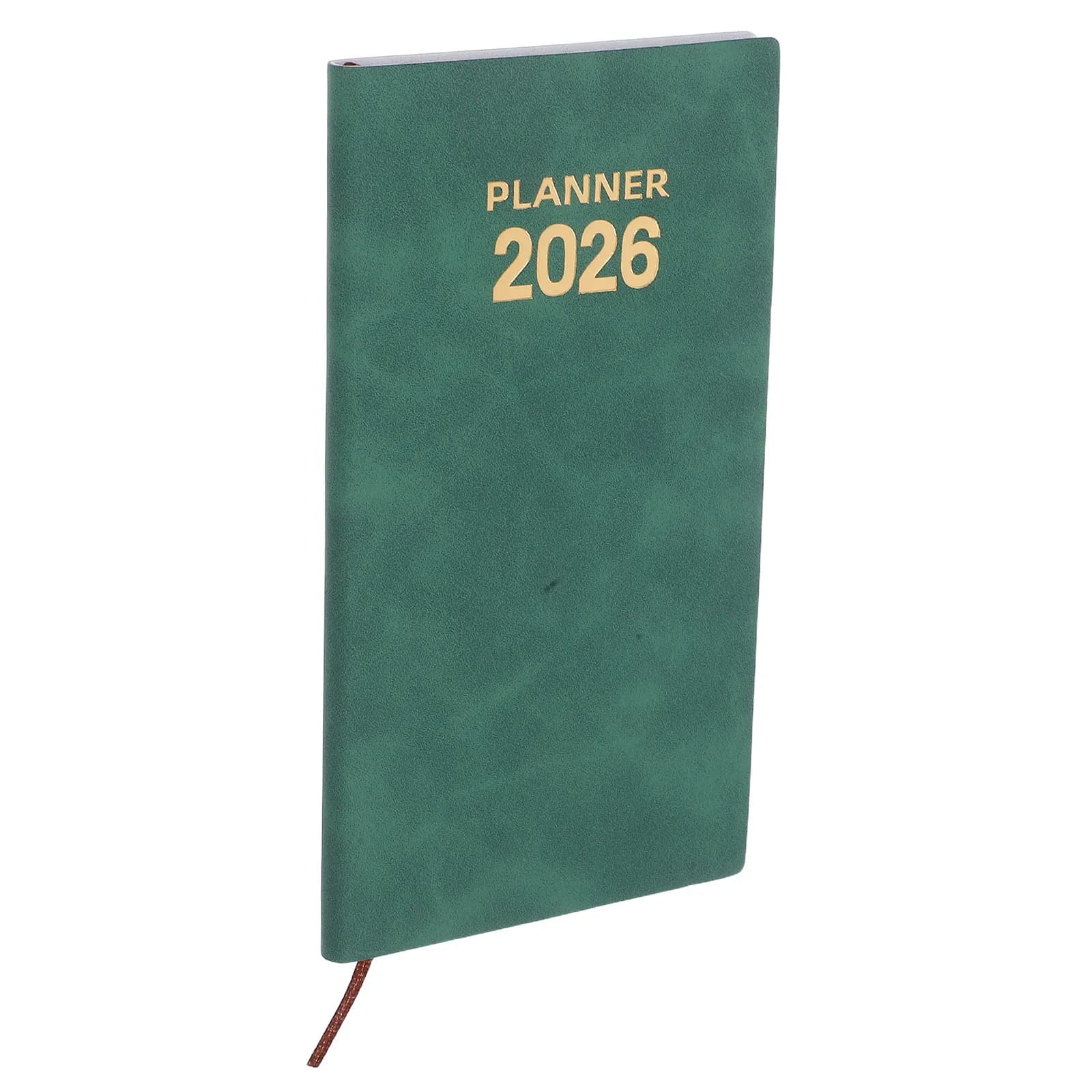 Agenda Tascabile A6 con Copertina in Similpelle Liscia, Rilegatura Cucita, Carta Spessa per Diario Quotidiano e Settimanale, Ufficio