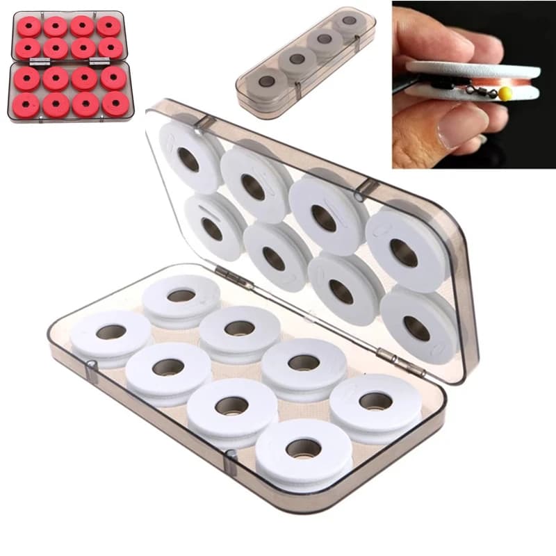 8/16 pcs Foam Winding Edge Fishline Shaft Bobbin Bobbin Equipment Box Red Lines Fish Main Line Mounting Box Fishing Accessories