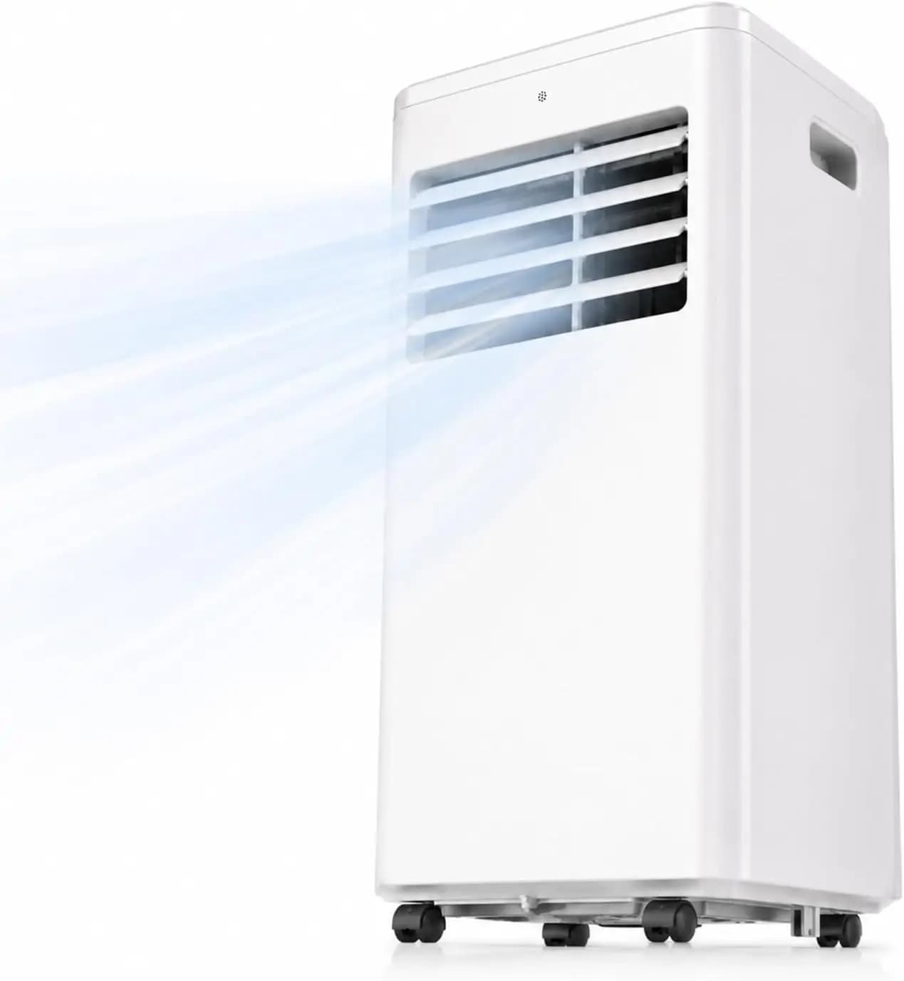 12000 BTU 4-in-1 Portable Air Conditioner with Heat, Cool, Dehumidify, and Fan Modes, Smart Wi-Fi Enabled, Quiet Operation, Cools Up to 550 Sq. Ft., Includes Window Kit, 24-Hour Timer, White