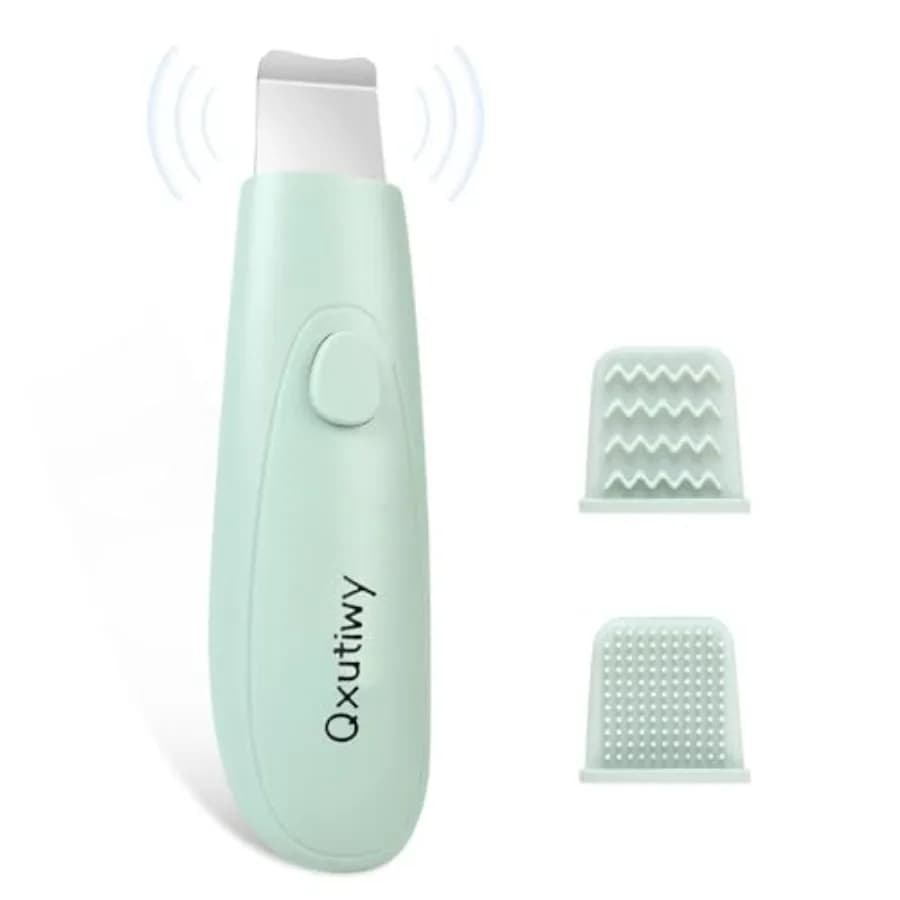 Skin Scrubber and Face Spatula - Blackhead Remover Tools, 2-in-1 Pore Cleaner Tool for Deep Cleansing, with Two Silicone Brush