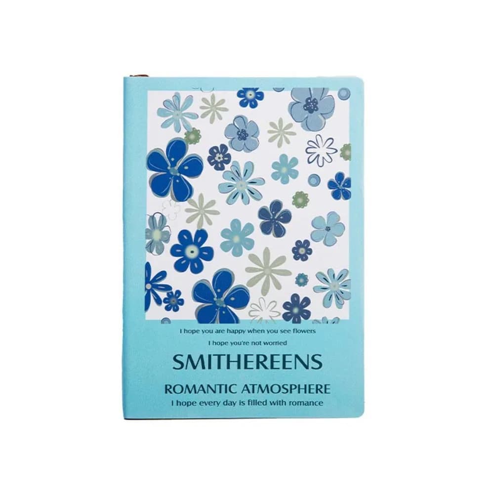 Cute Floral Flower Notebook Thickened Stationary Office Journal Diary Notepad PU Leather Portable Class lined NoteBook School