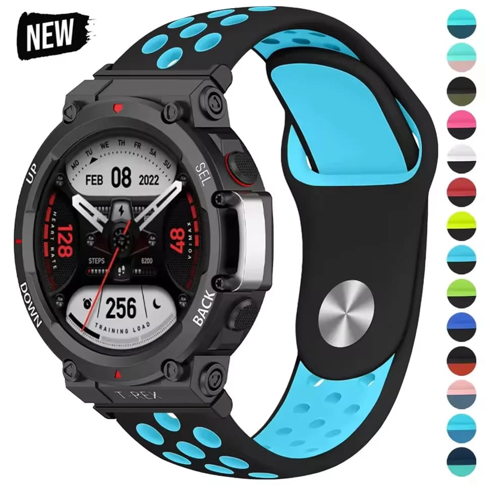 New Breathable Silicone Strap For Huami Amazfit T-Rex 3/2 Smart Watch Band Sports Bracelet Belts For Amazfit T Rex Trex 2 Pro