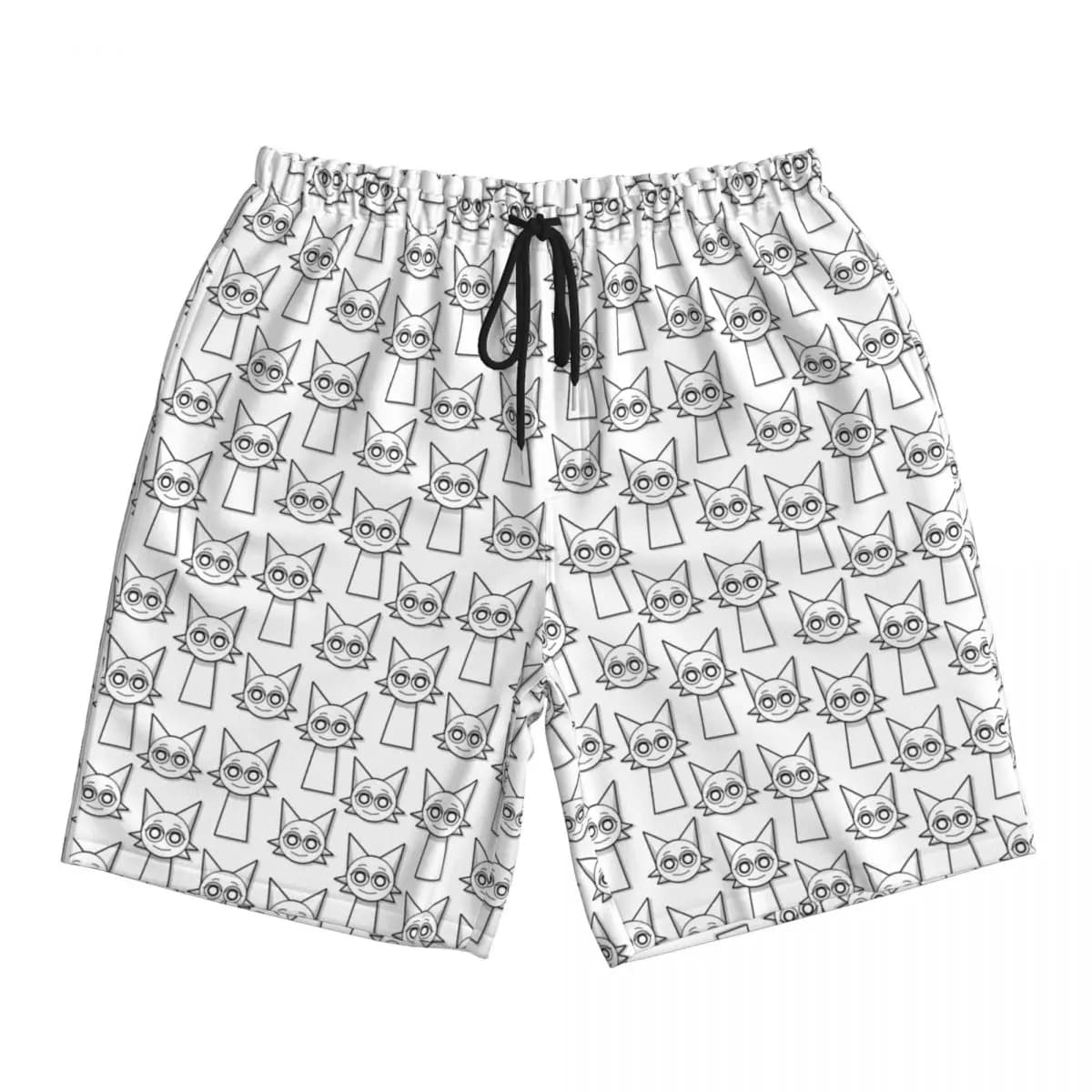 Vacanza Estate Uomo Cartoon Sprunki Incredibox Pantaloncini da gioco Tronchi da uomo Stampa da spiaggia Pantaloni corti Sport Abbigliamento sportivo traspirante