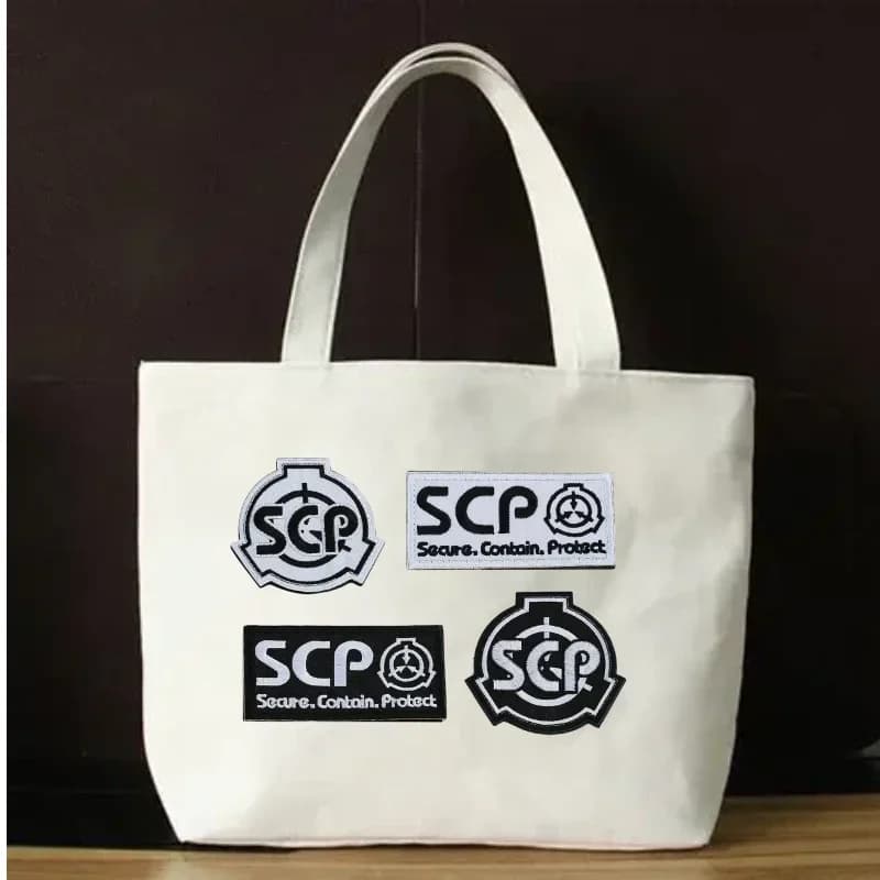 Adesivo in tessuto con logo della Fondazione SCP, ricamo a lettere con velcro, accessori per abbigliamento, patch per vestiti