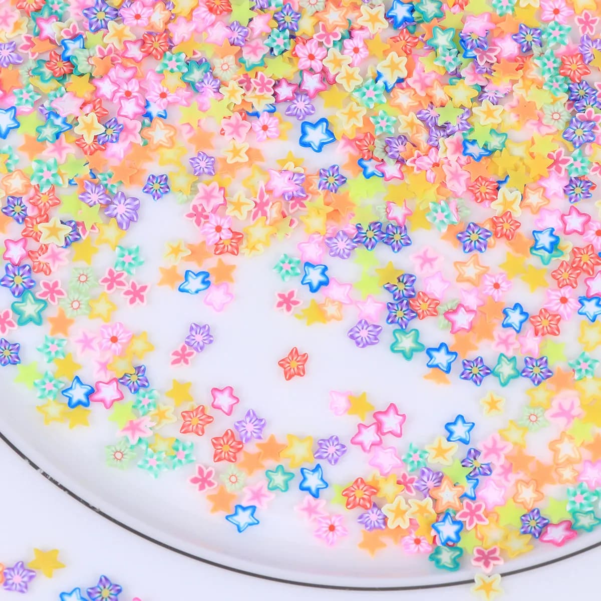 1000 Pezzi Decorazioni per Unghie, Fette di Argilla Polimerica Fai-da-Te per Manicure, Protezioni per Unghie, Accessori di Bellezza con Motivi Graziosi