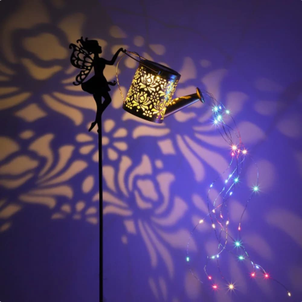 Lampada Solare a Forma di Bollitore con Luce Lampeggiante, Lampada da Giardino Impermeabile per Decorazioni Natalizie