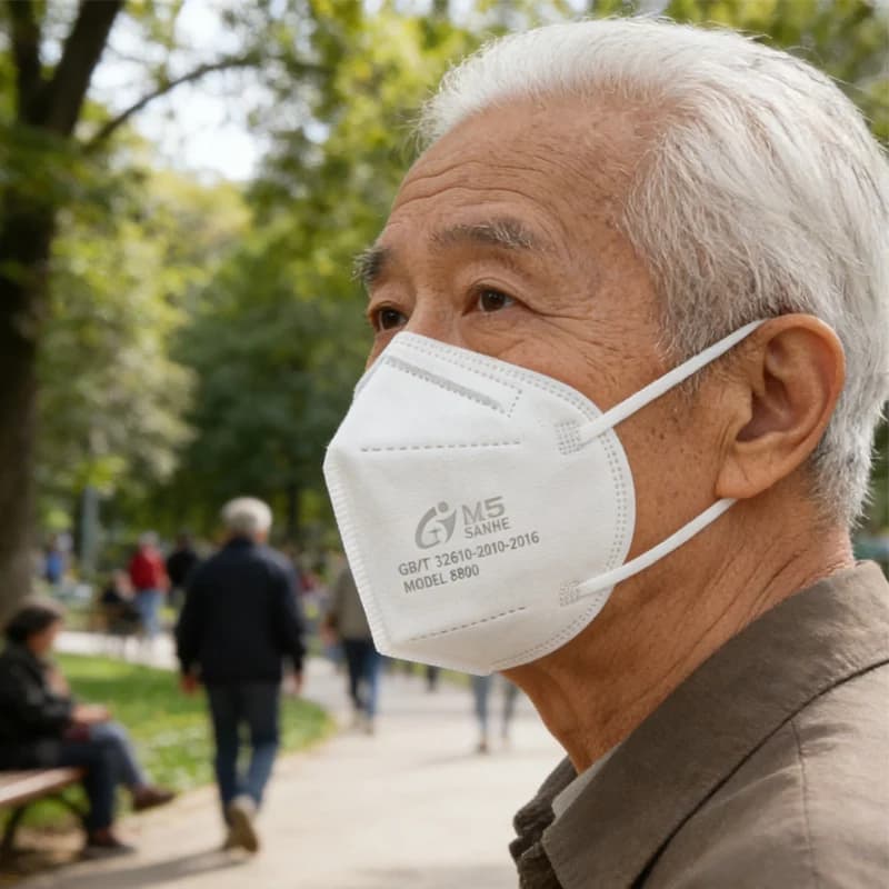 Mascherina KN95 Antipolvere e Traspirante, Maschera Protettiva Monouso per Sicurezza e Salute all'Aperto