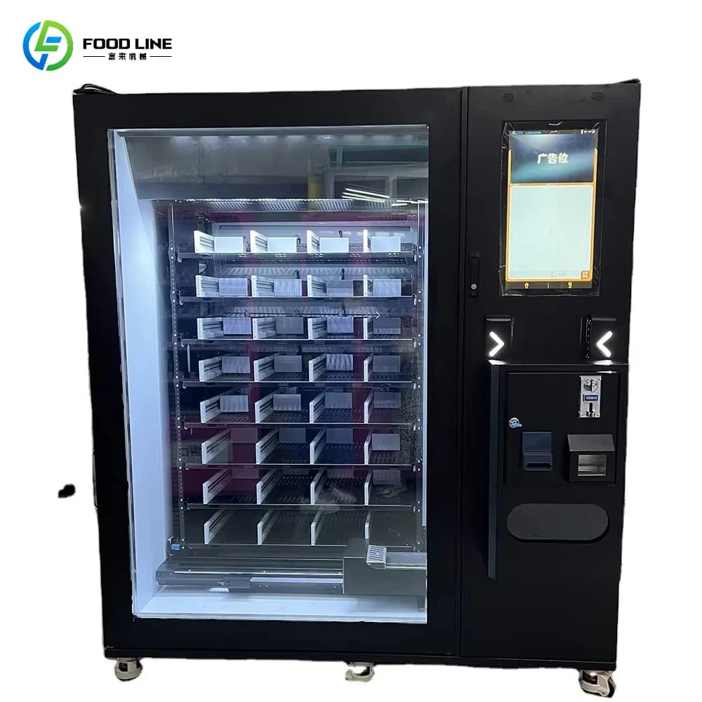 Ristorante popolare Touch Screen Automatico Bento Hotbox Fast Food Box Lunch Distributore automatico Ascensore Sistema di design alla moda