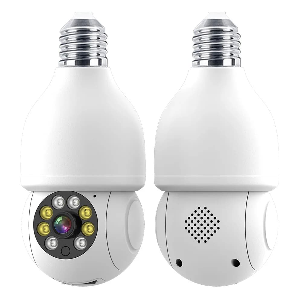 2MP 1080P iCsee App E27 Portalampada Wireless PTZ IP Dome Telecamera a colori AI Rilevazione umanoide Sicurezza CCTV Baby Monitor
