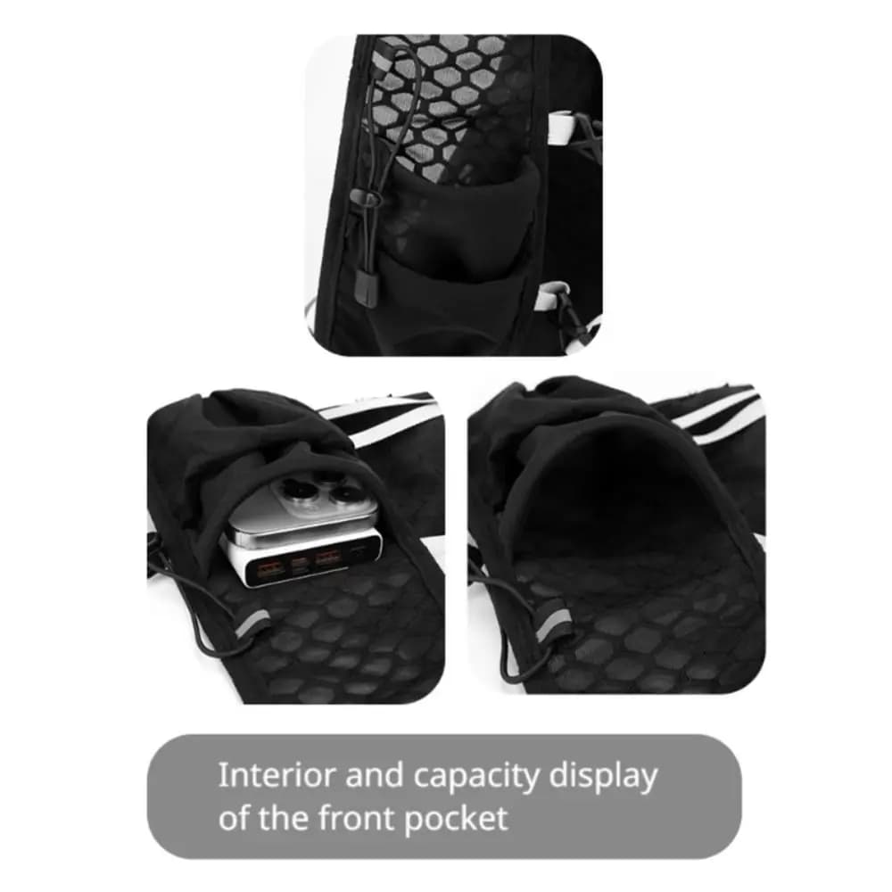 Gilet da Corsa Impermeabile e Traspirante, Borsa Idratazione Regolabile, Gilet Multifunzionale Pratico per Corsa all'Aperto