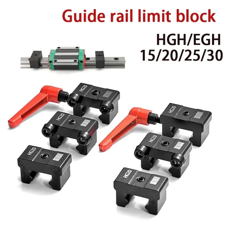 Blocco limite cursore binario di guida lineare HGH EGH15 20 Tempi blocco fisso limitatore buffer blocco laterale blocco anticollisione stampante 3D CNC