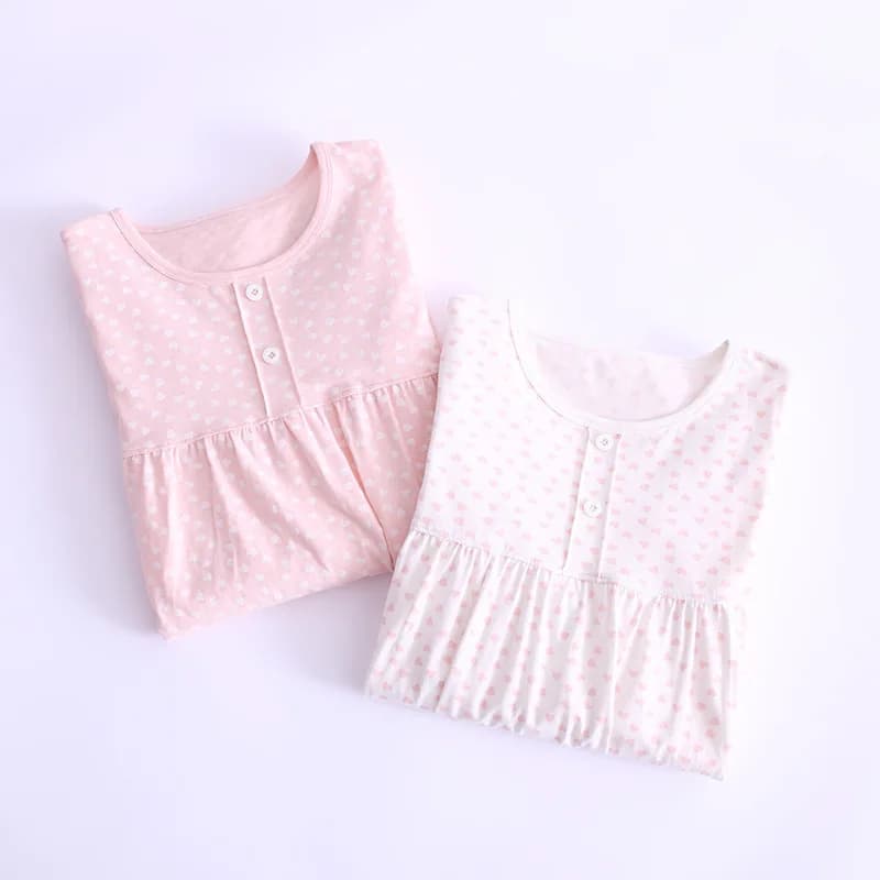 new delivery children clothes baby spring autumn long sleeve pajama Nightdress cotton home clothes 110-170 3-15year students