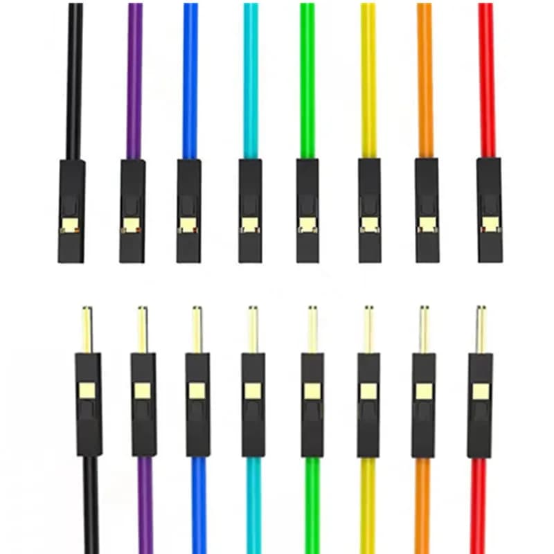 10 pz 1 P Super Morbido Silicone Dupont Cavo Per Arduino 5/10 cm 20 cm 2.54mm Passo Maschio Femmina Dupont Jumper Wire 22/24AWG Piastra Oro