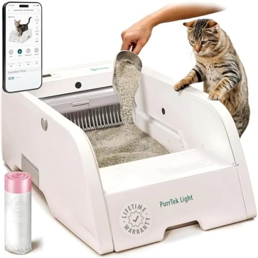Lettiera Autopulente con Sensori di Sicurezza Automatici per Gatti Multipli - Lettiera per Gatti Automatica Autopulente - Coperta Ultra Odorizzante