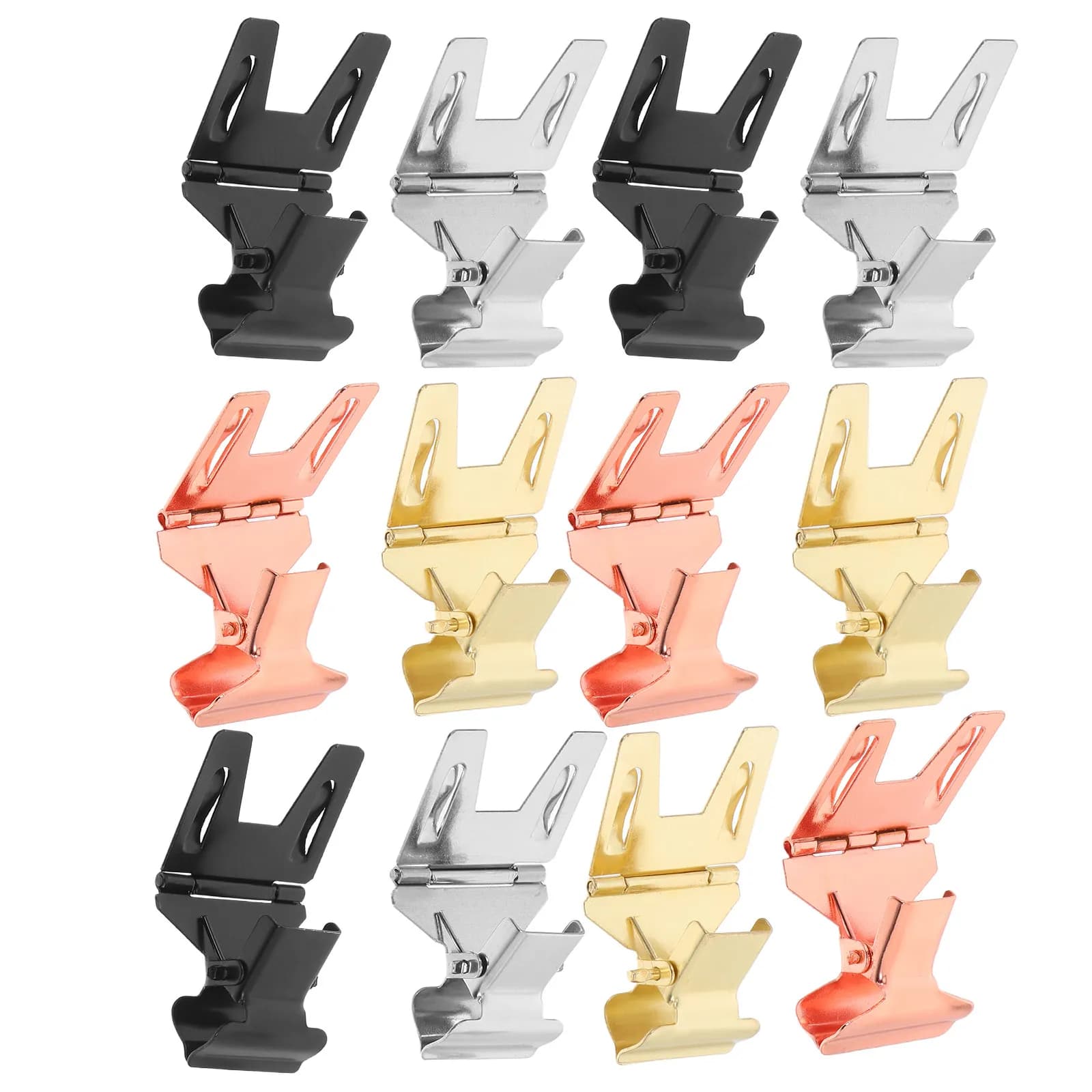 12 Pezzi Clip Girevoli in Acciaio Inossidabile per Cartelli, Clip Portaetichette in Metallo Resistenti per Esposizione, Ideali per Negozi, Panifici, Cucine, Porta Prezzi