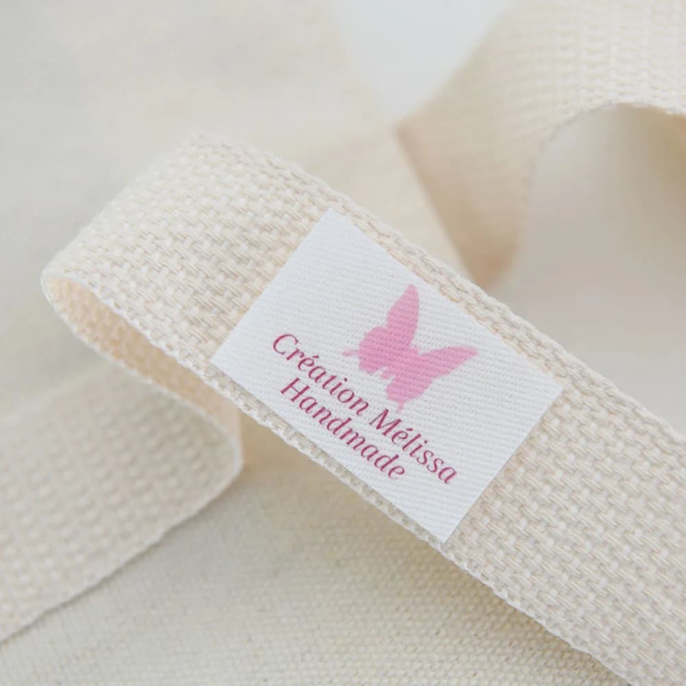 Etichette in cotone personalizzate termoadesive e cucite 25x38 mm - 64 pezzi/set per abbigliamento, cappelli, decorazioni per la casa e artigianato fai da te, cucito personalizzato