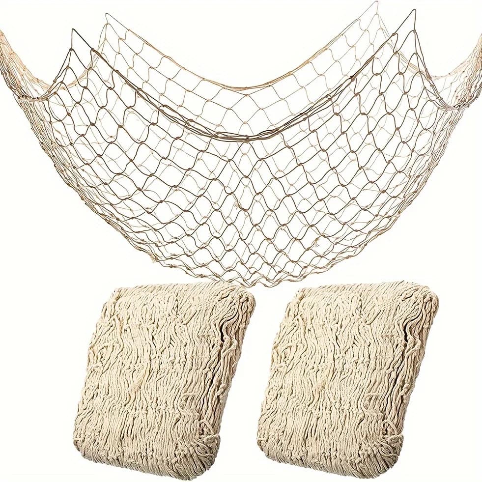 Rete da pesca navale da appendere alla parete - Decorazione a tema oceano hawaiano, perfetta per decorazioni per feste interne/esterne, spiaggia, pirata