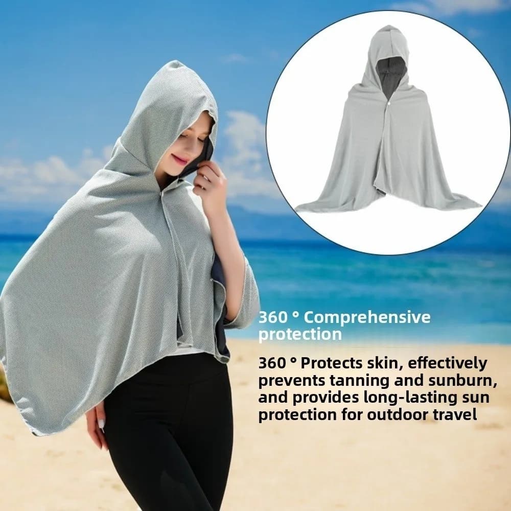 Breathable Solid Color Outdoor Sun Hat Sunscreen Scarf Towel Sunscreen Shawl UV Protection Sun Proof Bib Cycling Cap Outdoor
