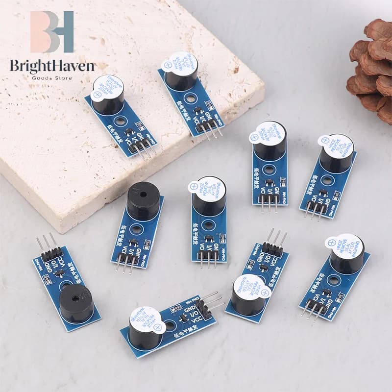 New Plastic Active Passive Buzzer Module For 5V Low Level Trigger Compatible With Raspberry Pi ESP32 High Quality DIY Kit B.H