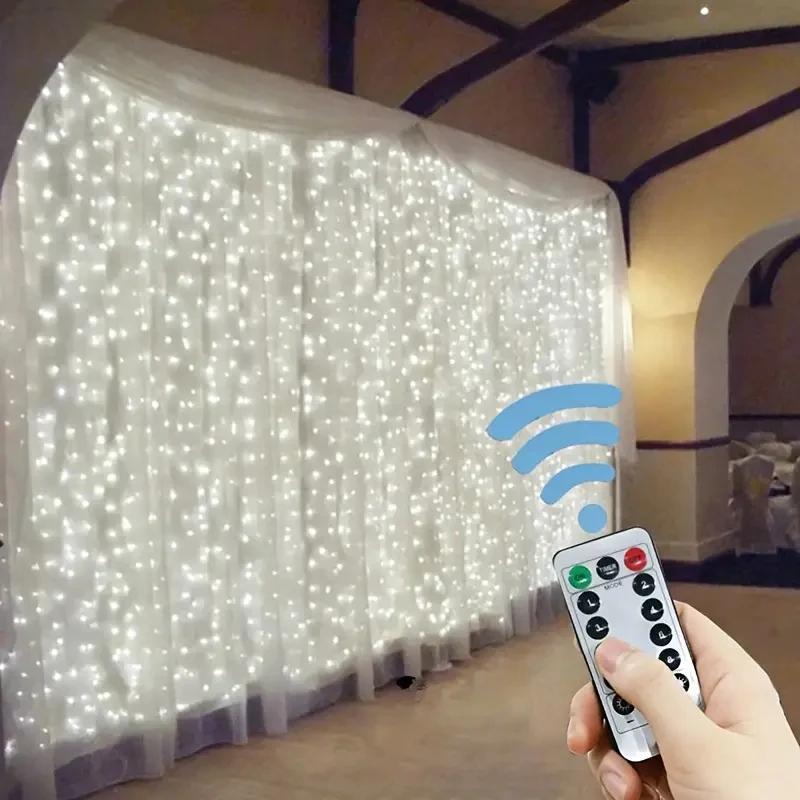 6x3M/3x3m Grilled Tent on Window USB Power Supply Polished Festone With Remote Control New Year's Daylights LED lights Christmas decorations