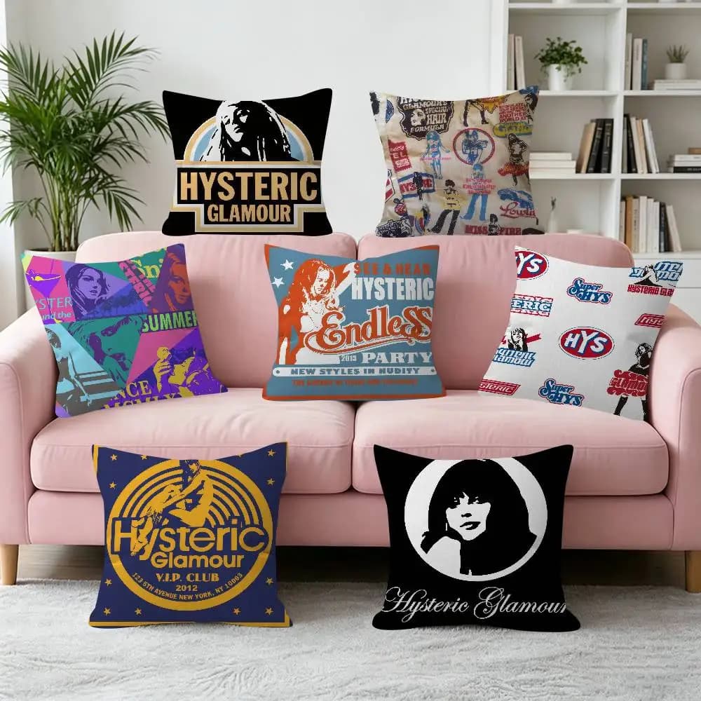 H-HystericS Glamour BRAND Trendy-style decorative throw pillow cover insert not included fauxembroidery design