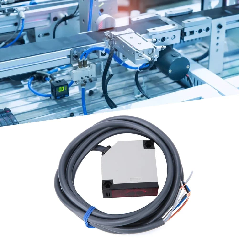 Sensore Fotoelettrico E3Jk DS30M1 IP65 con Alloggiamento in ABS, Tipo a Riflessione Diffusa, Sensore da 300mm